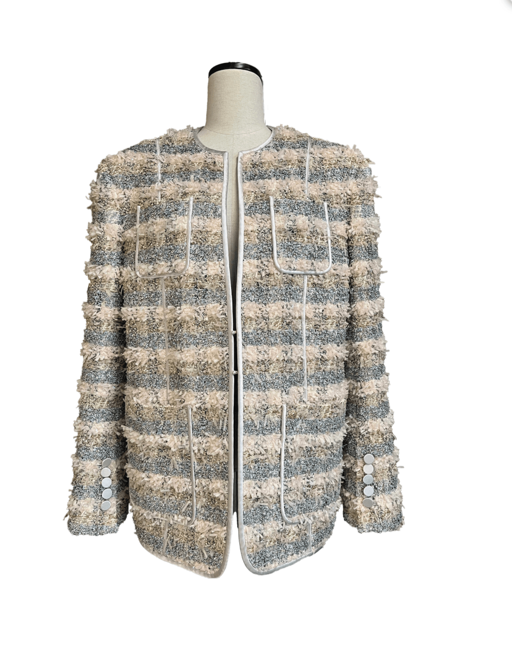 FRINGE TWEED JACKET 