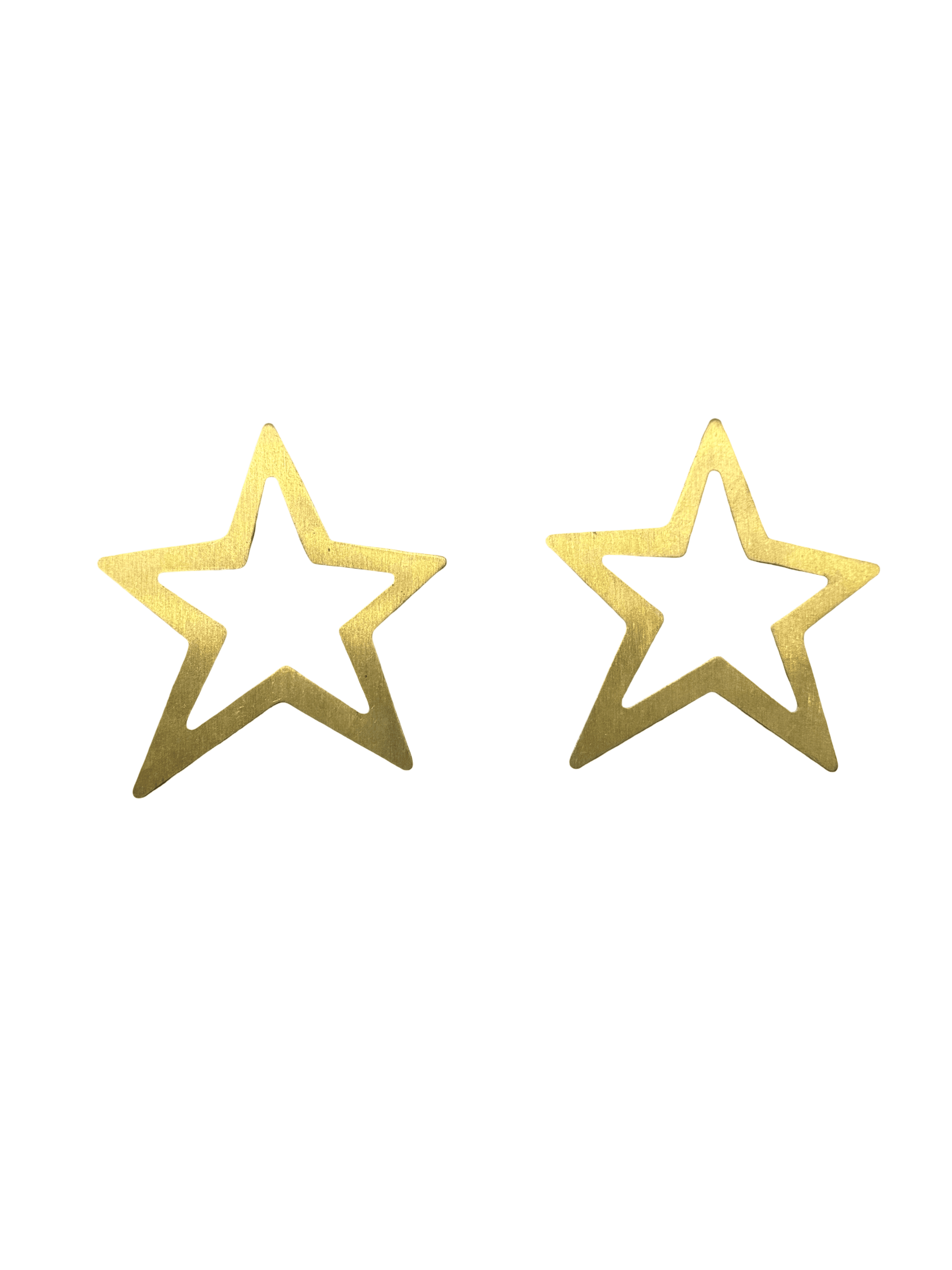 Gold Star Outline Earrings