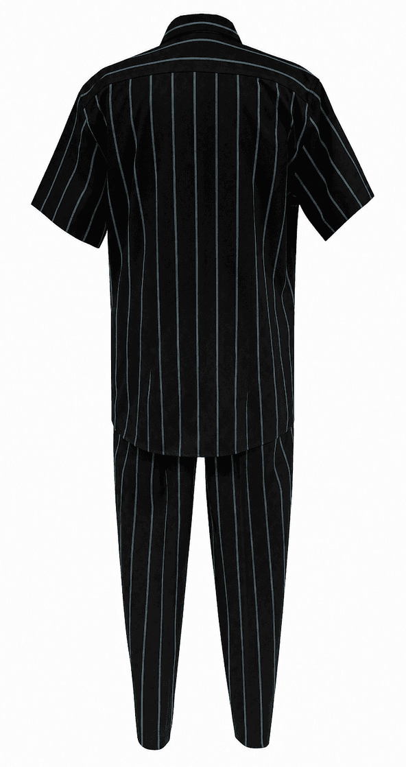 Black/teal stripes Set 
