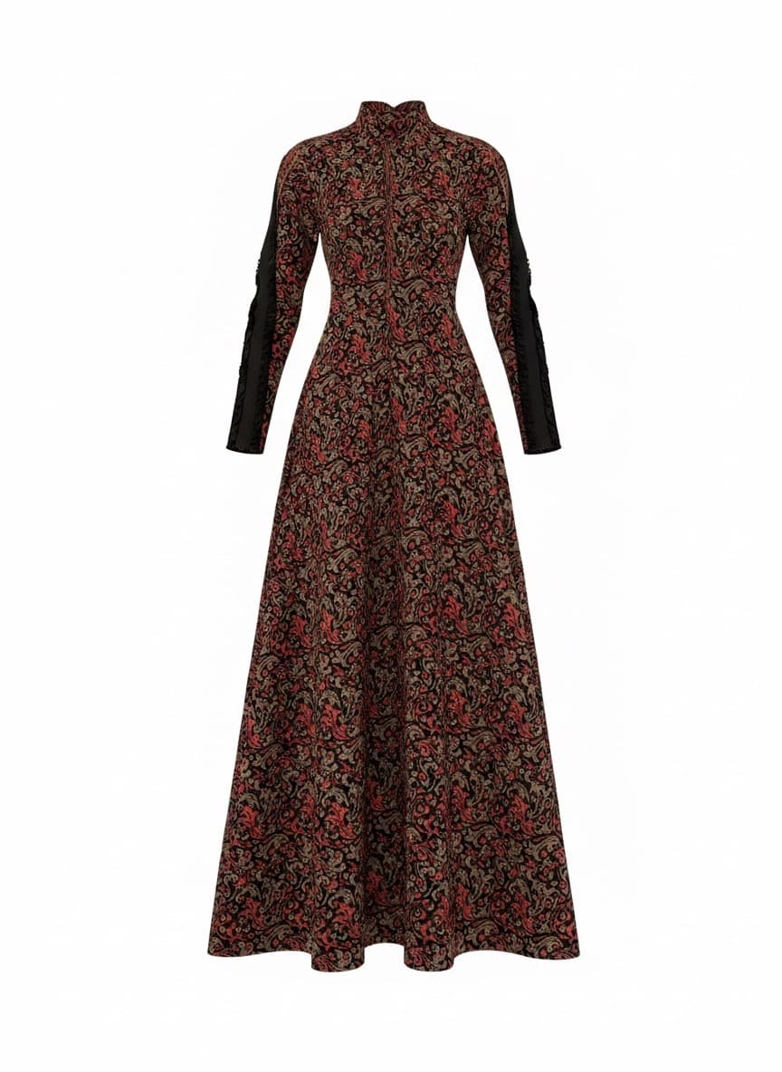 Baroque Cutout Back Gown 