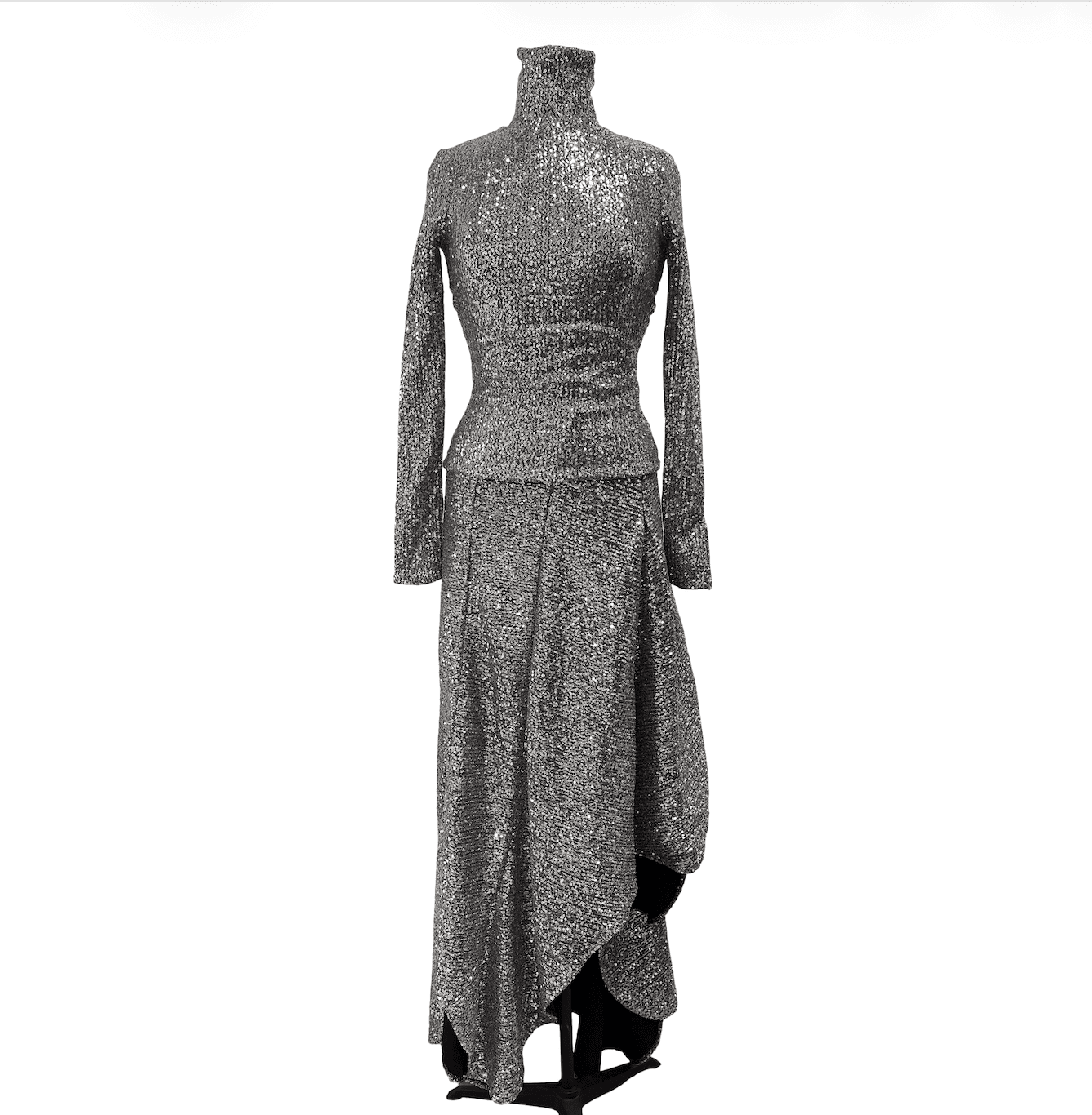 Crystal Embellished Asymmetrical Skirt Set