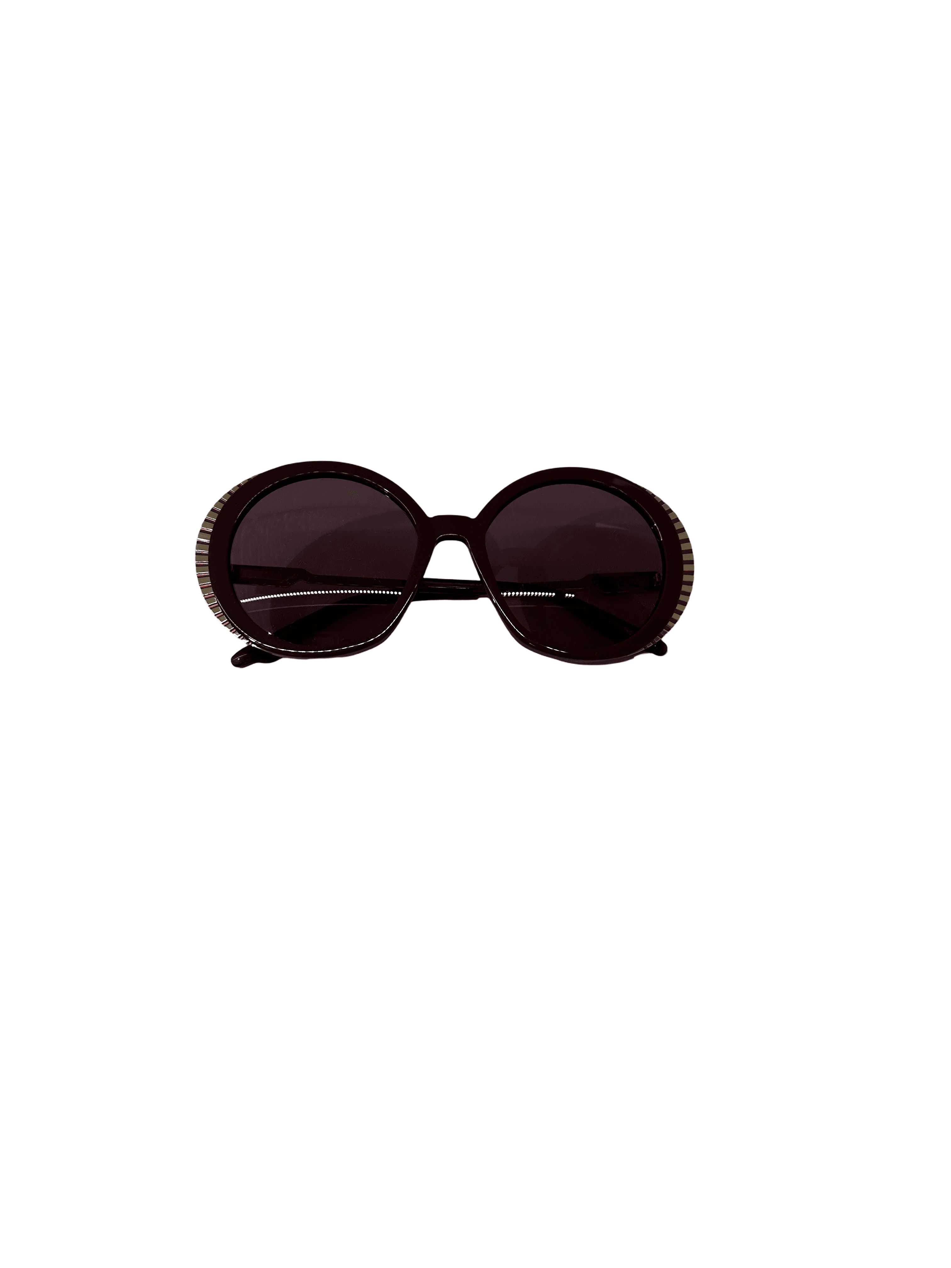 Burgundy Round Sunglasses