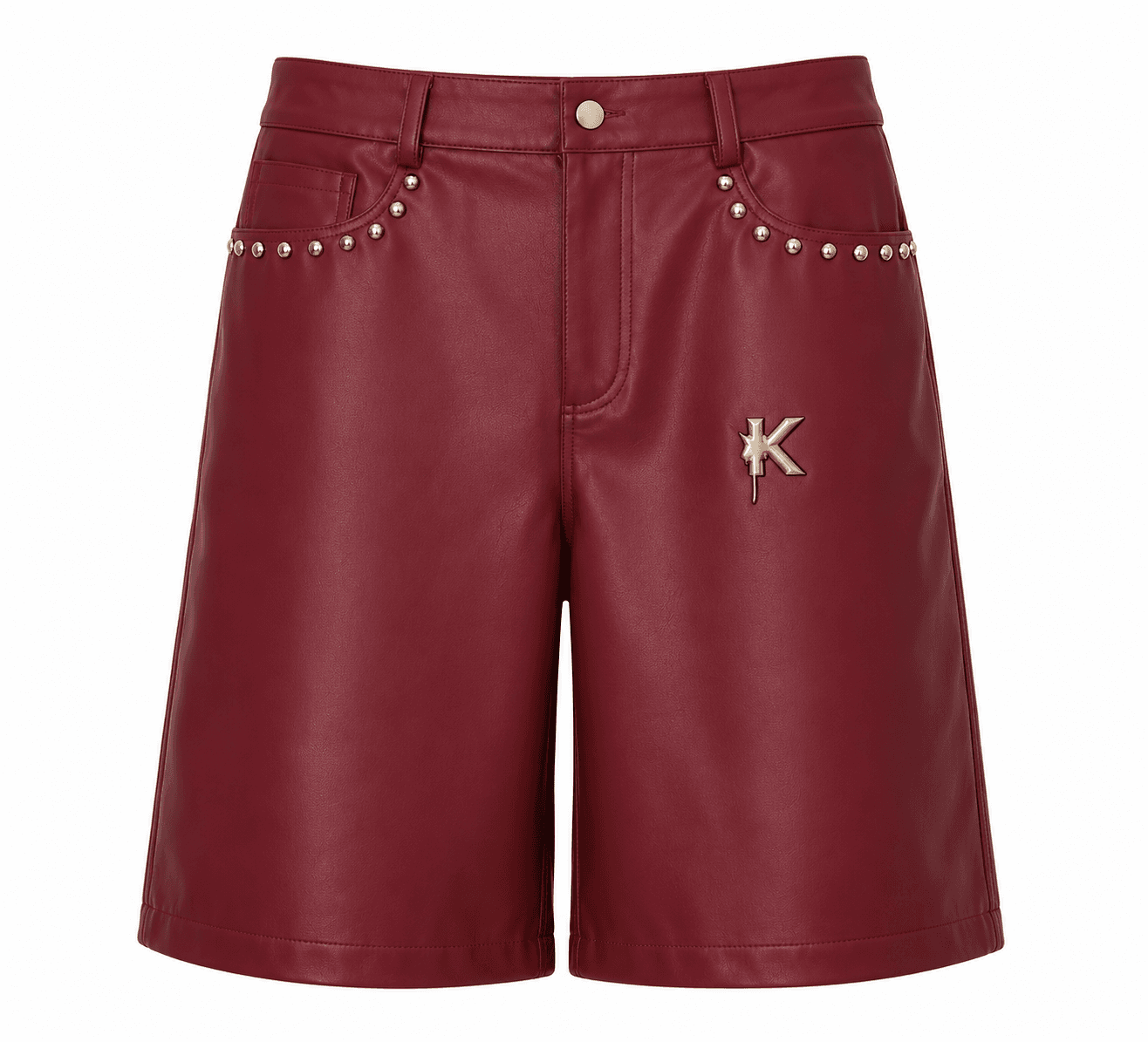 Red Leather Shorts