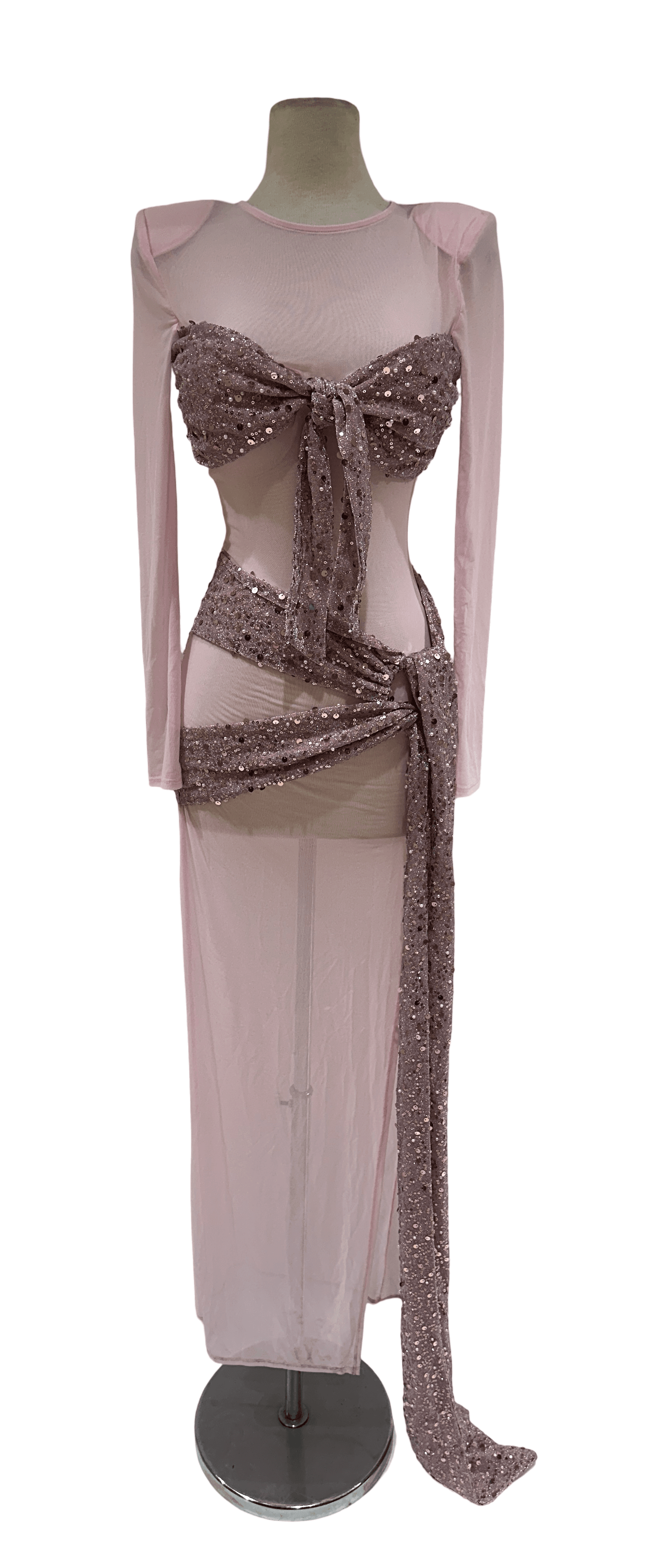 Sheer Pink cover-up gown 