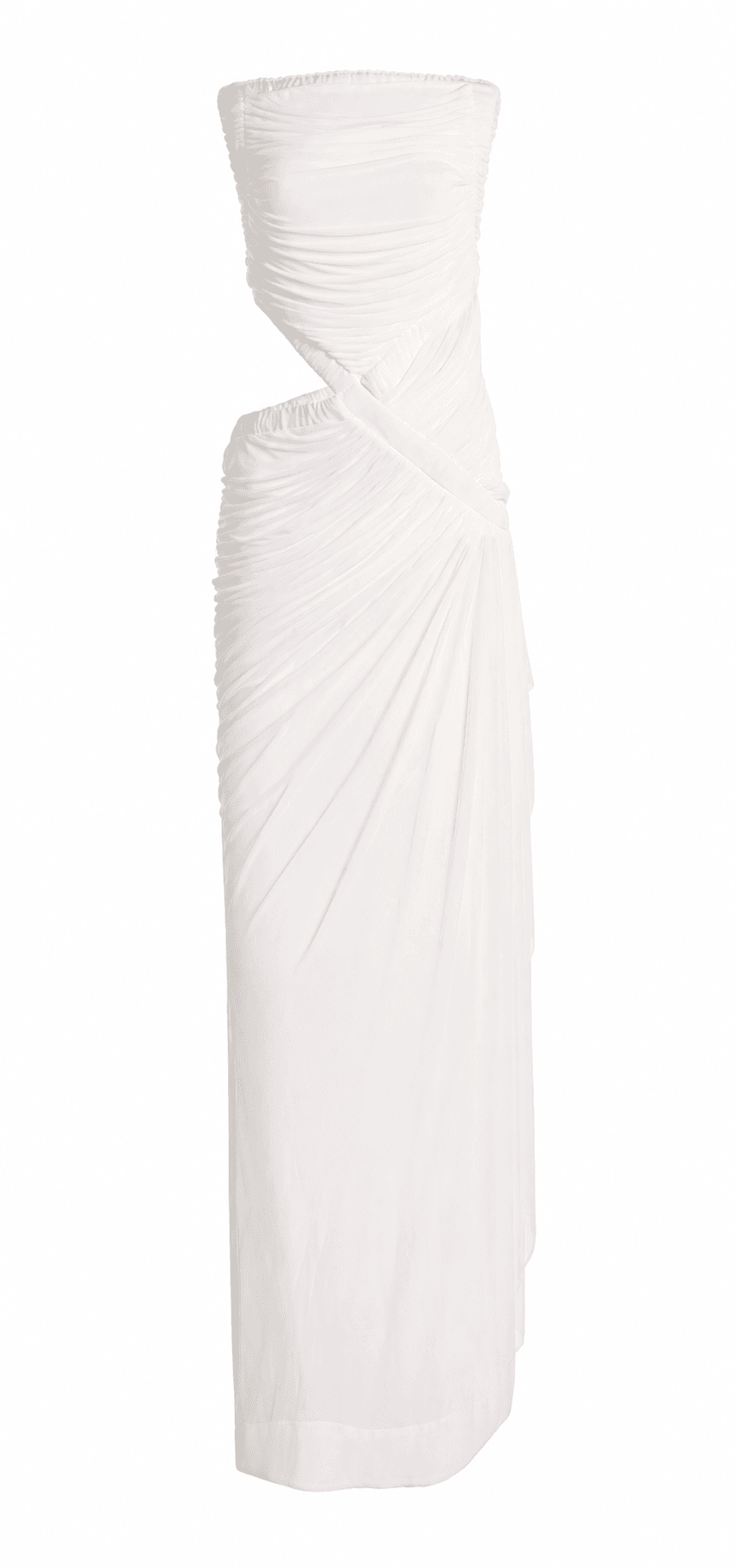 Ivory Twist Draped Gown 