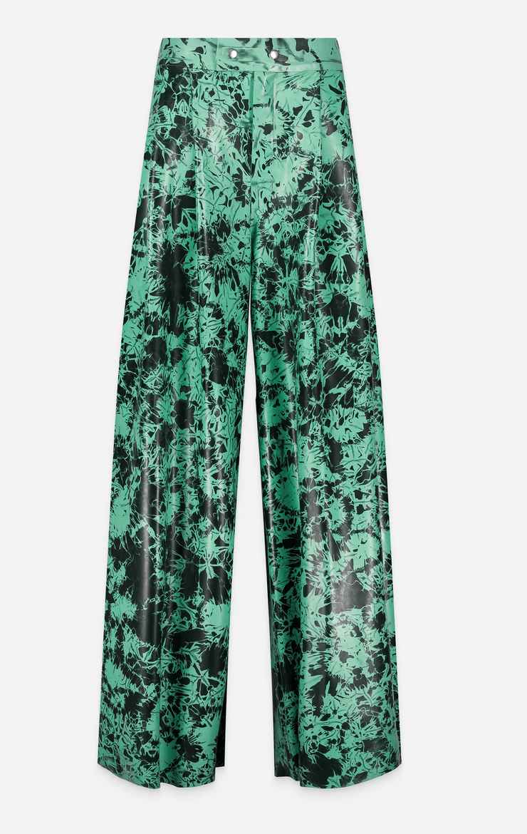 Black and Green Latex Pants