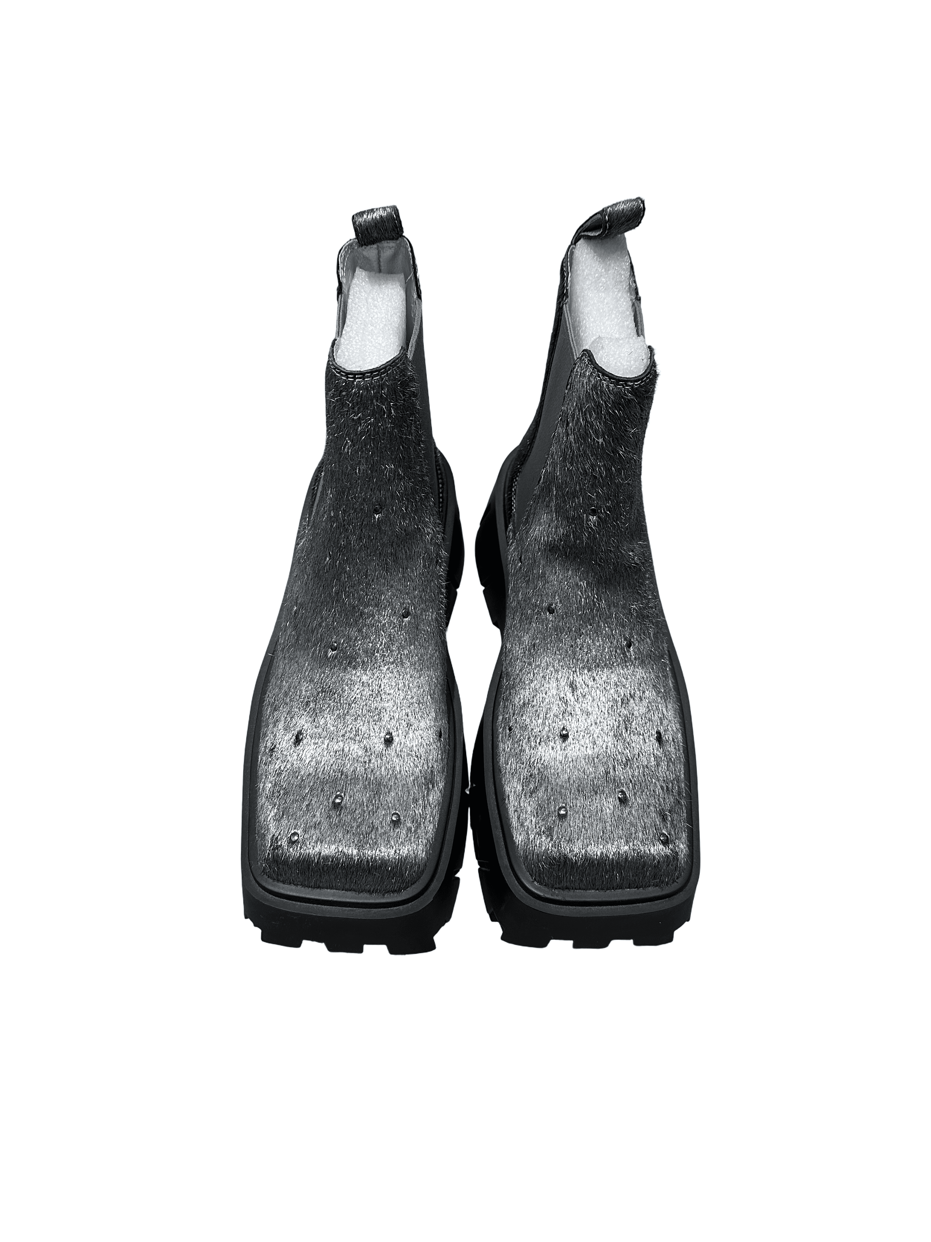 Metallic Haircalf Chelsea Boots