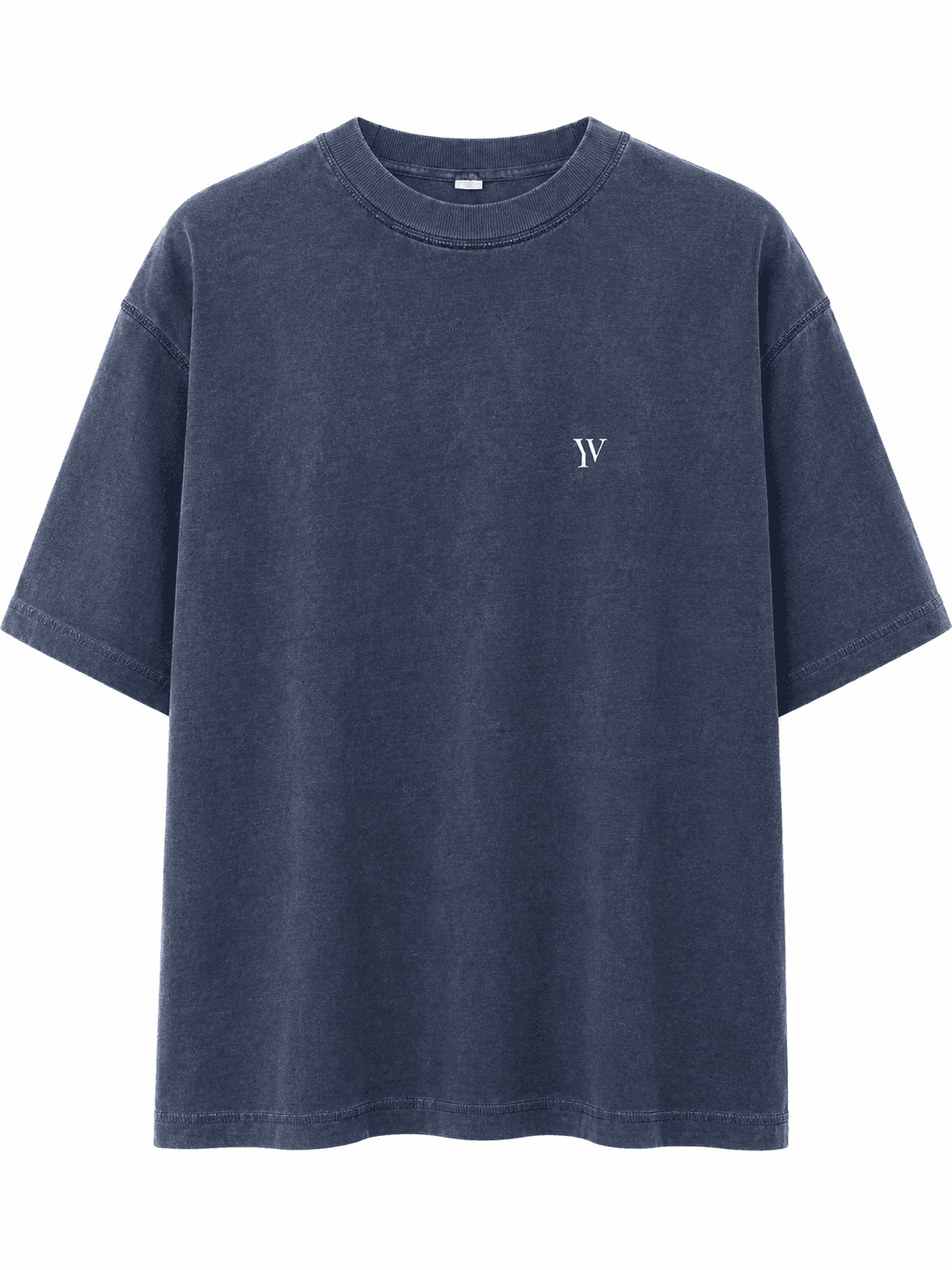 Washed Oversized Logo T-Shirt - Blue