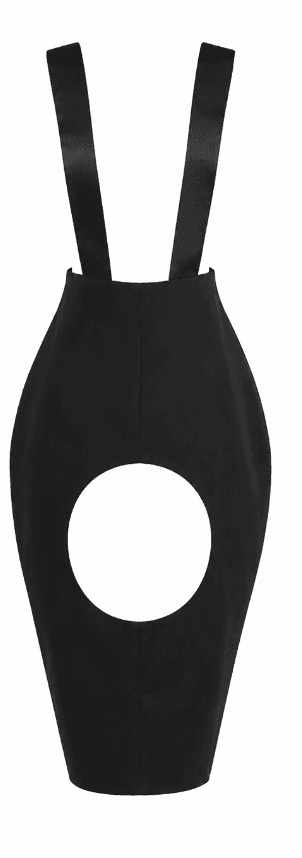 Black Cutout Halter Dress