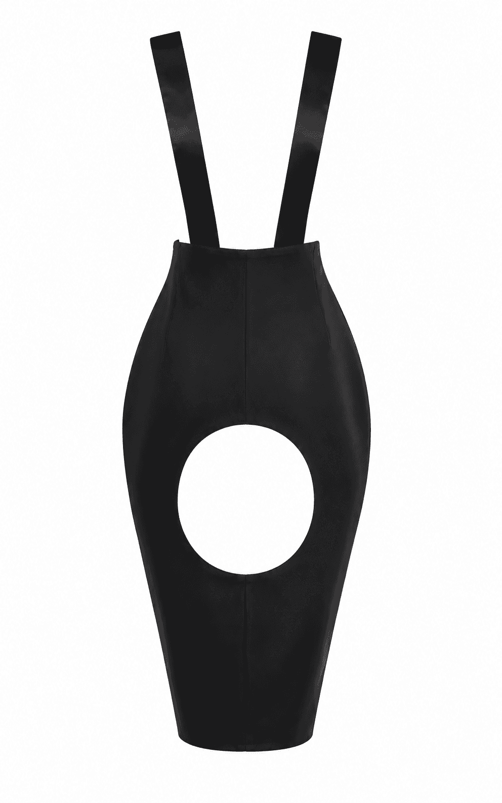 Black Cutout Halter Dress 
