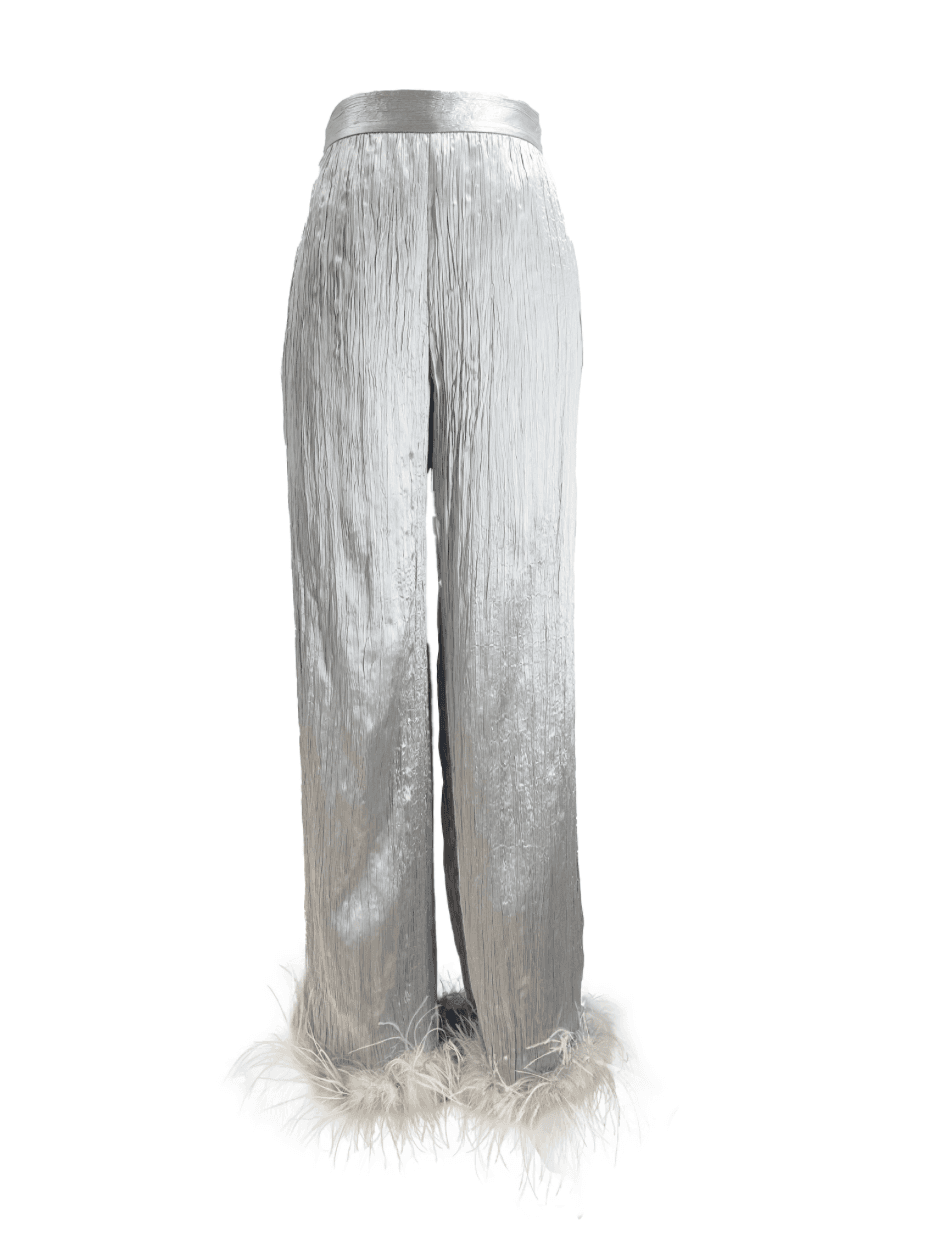SILVER FEATHER PANTS 