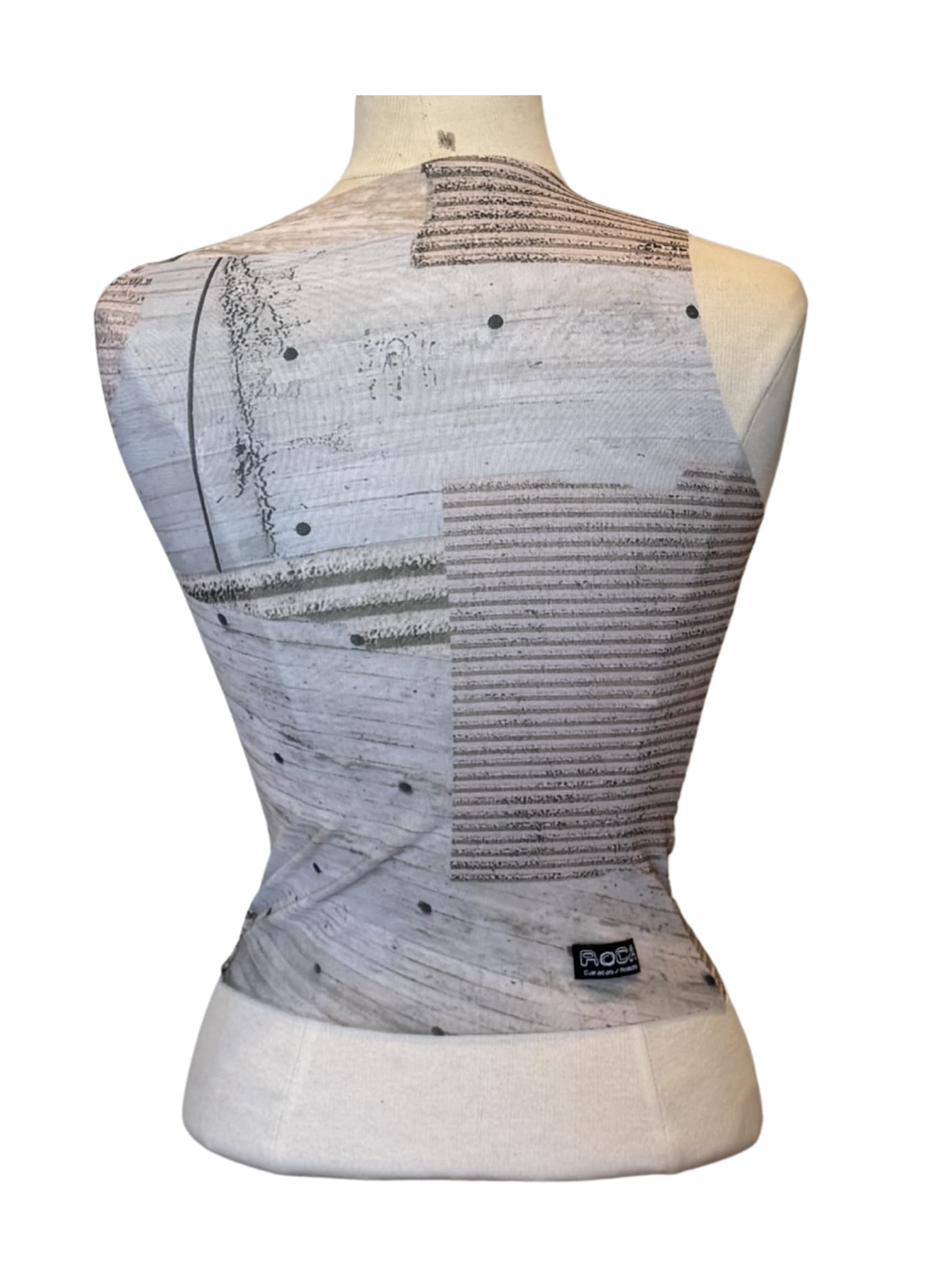 Caracas City printed mesh sleeveless top