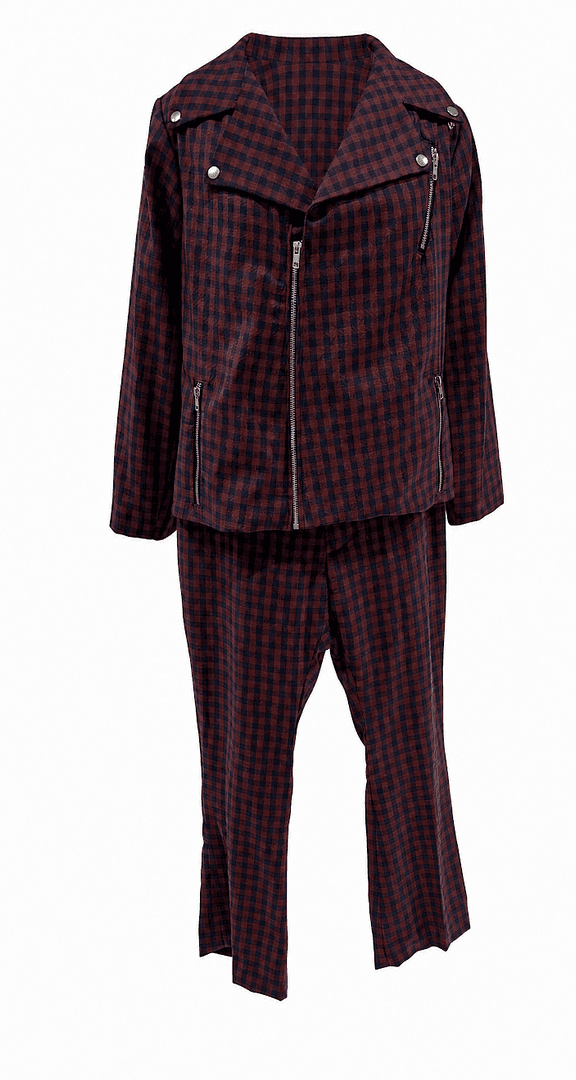 Checkered Zip-Up Set 