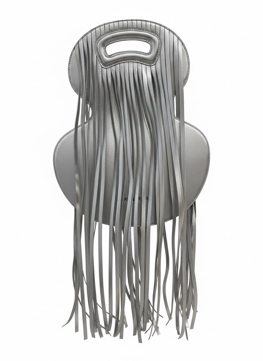 SILVER FRINGE BAG 