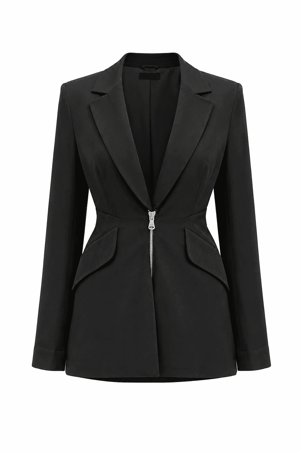 Structured Zip-Front Blazer Dress 