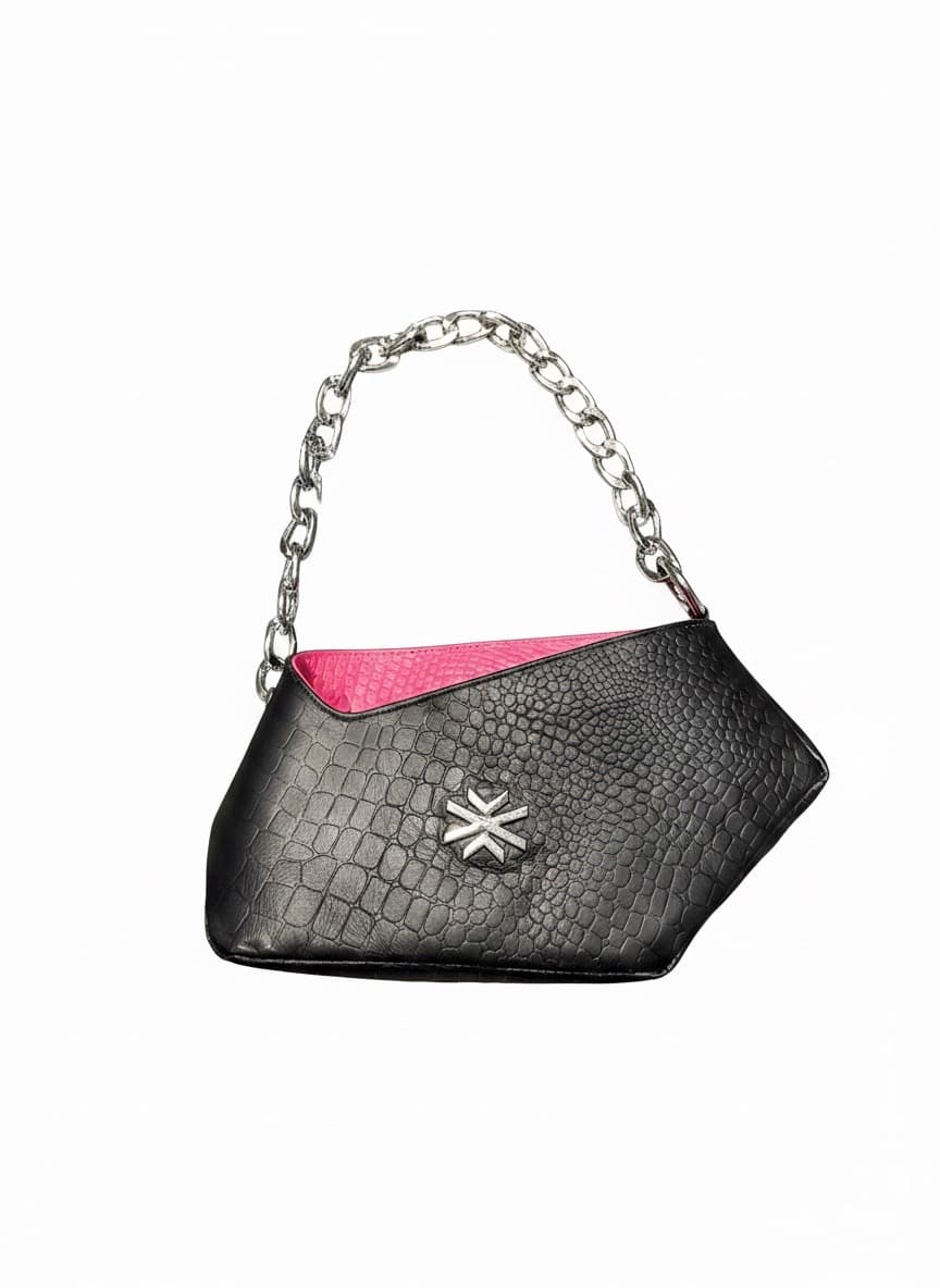 Black Leather Croc