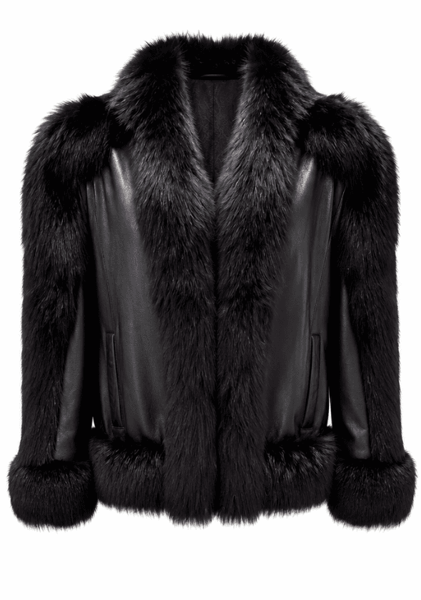 Fur Trim Leather Jacket 