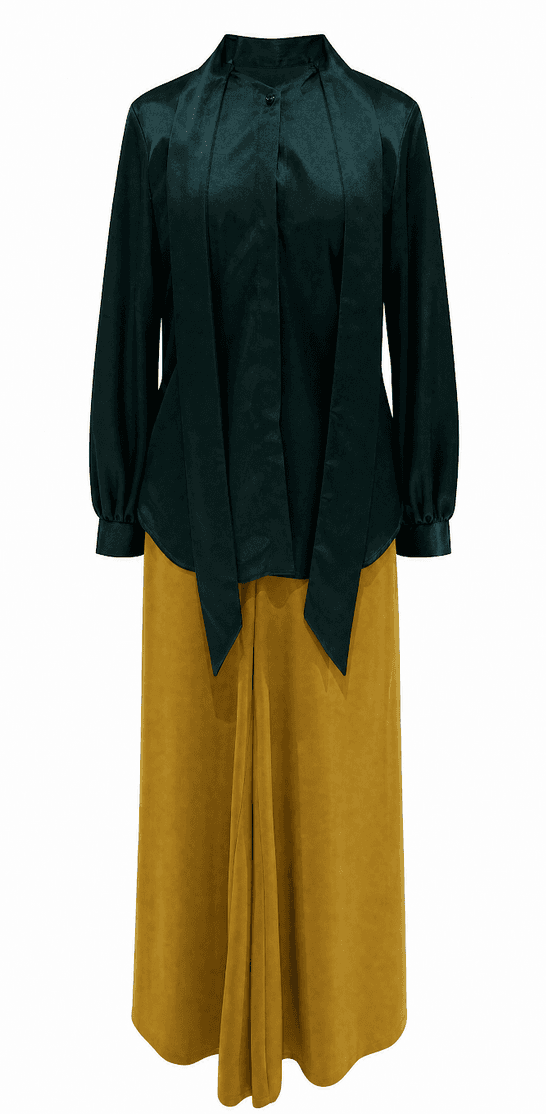 Jade and Gold Silk Set 