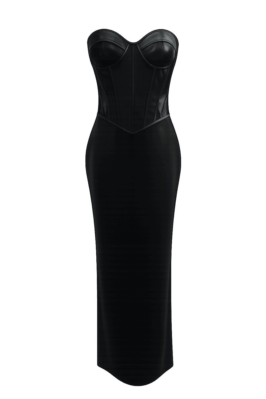 Midnight Corset Column Gown