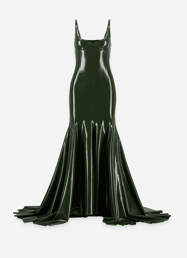 Olive Latex Gown