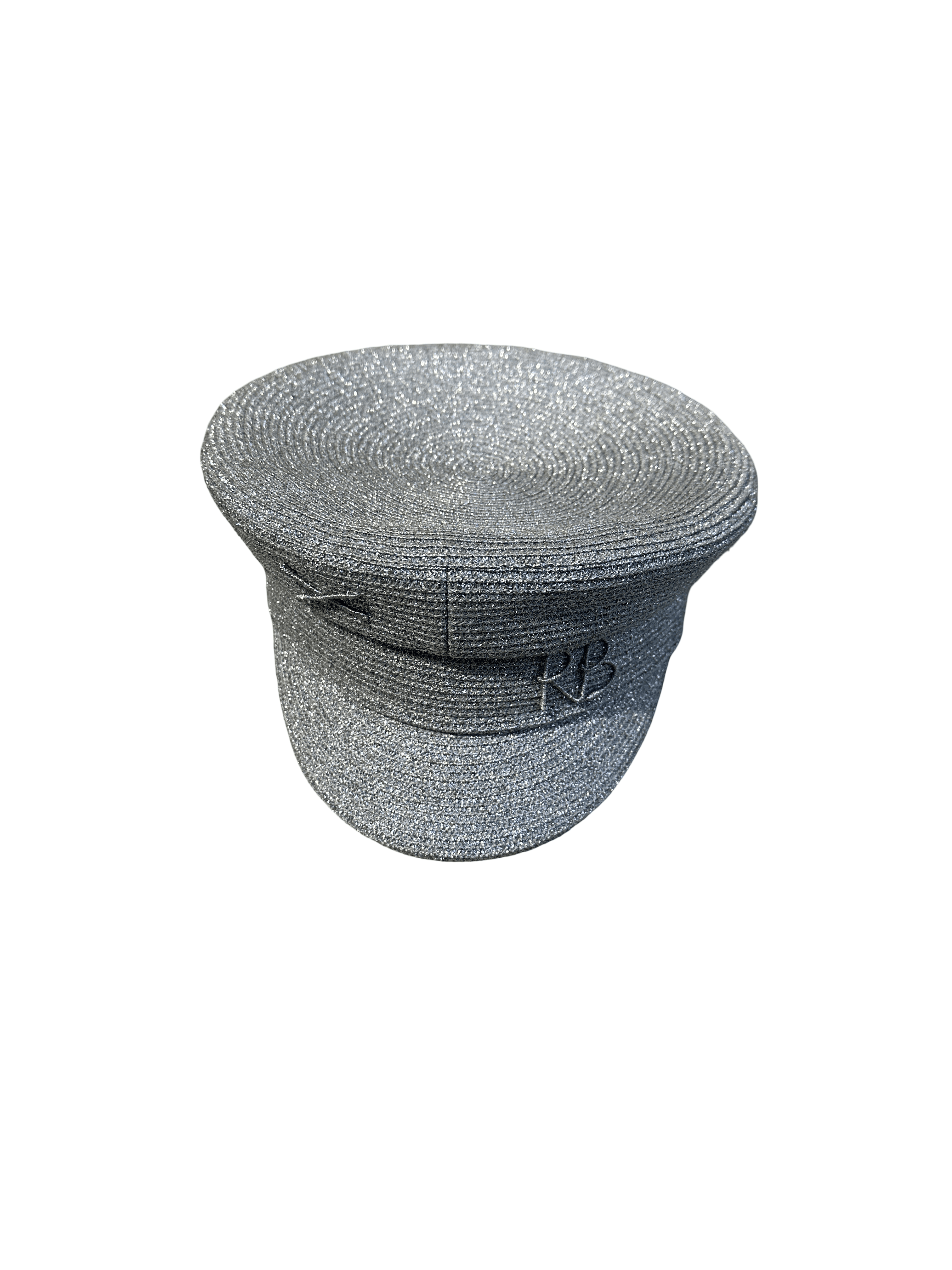 Silver Metallic Baker Boy Cap