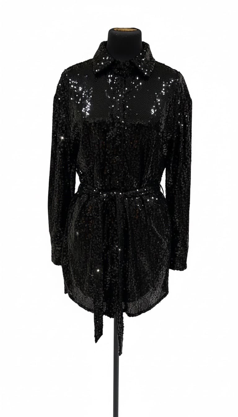 Sequin long sleeve blouse 