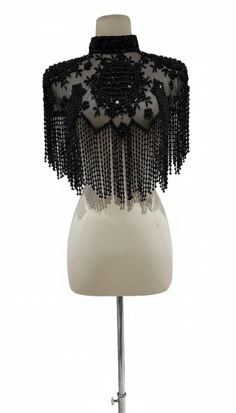 Black beaded should piece 