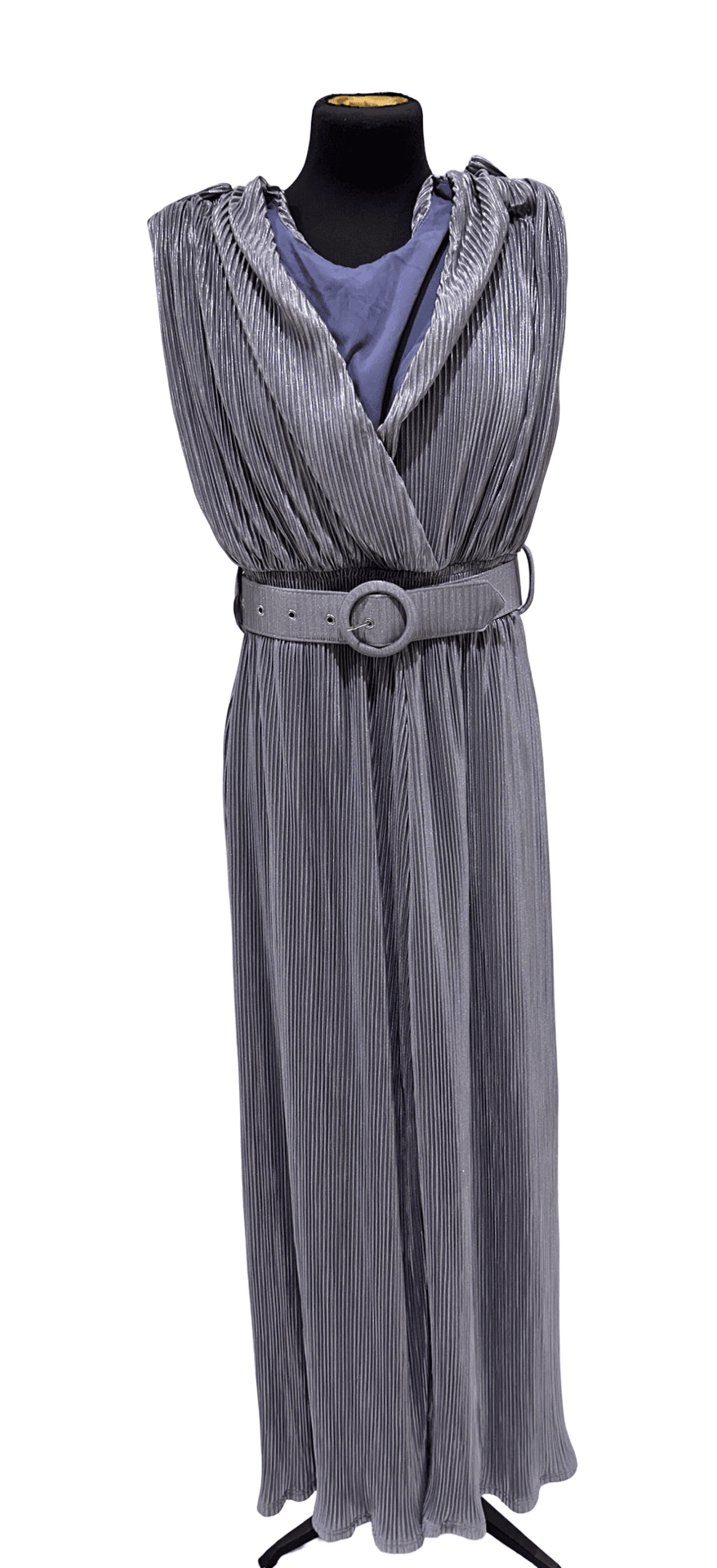 Purple Pleated sleeveless jumper 