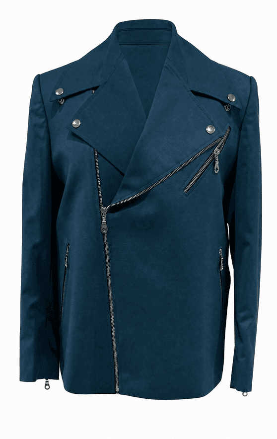 Motorcycle Jacket with Zippers