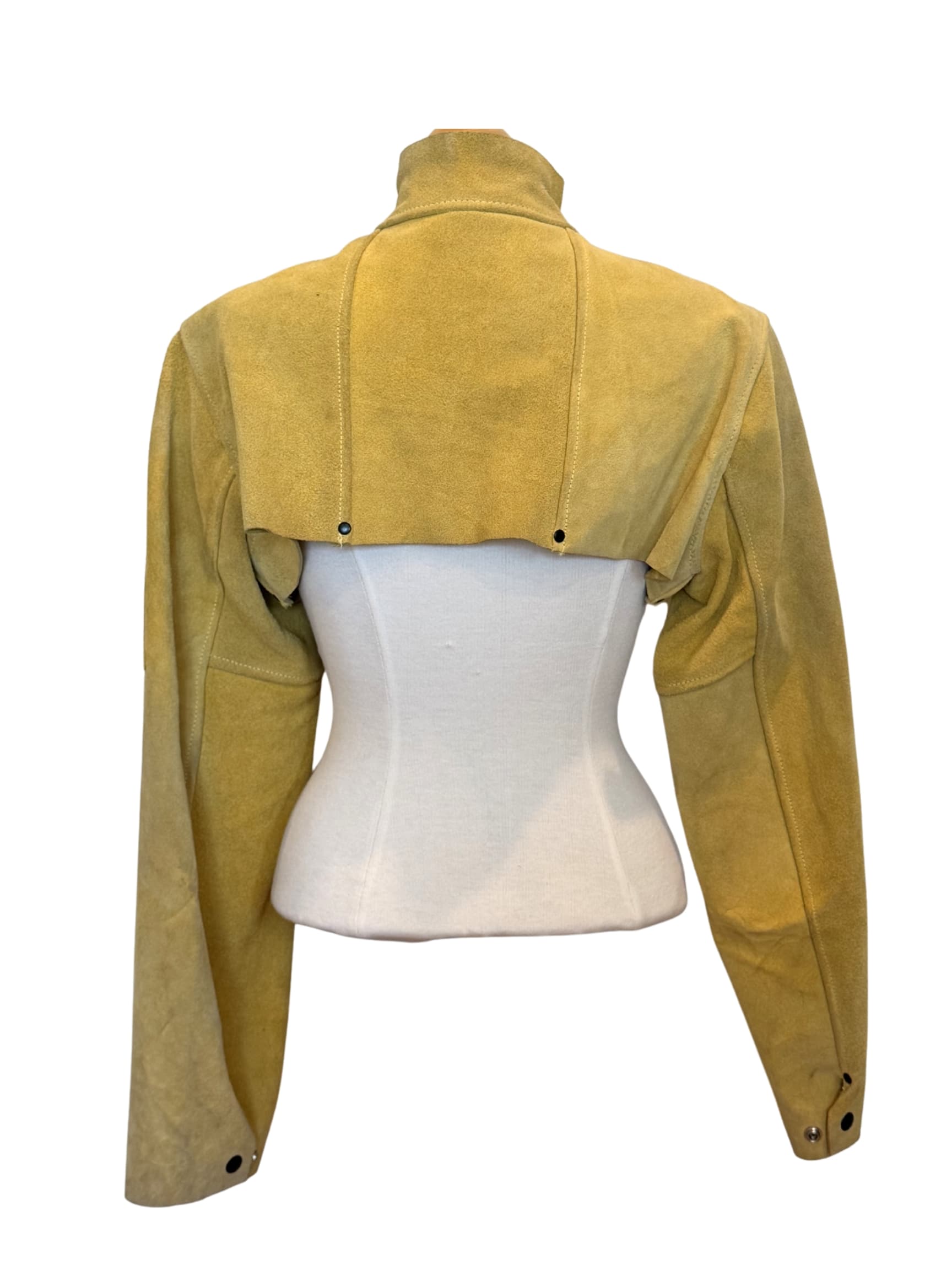 Yellow leather bolero jacket
