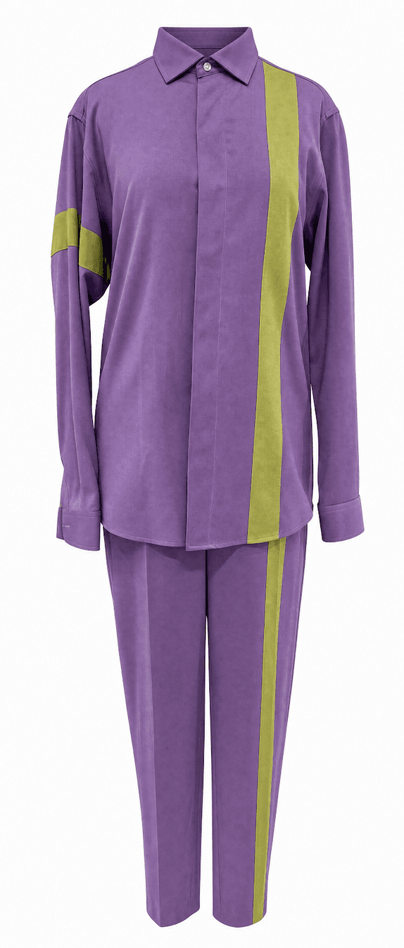 Lavender Stripe Two-Piece Set 