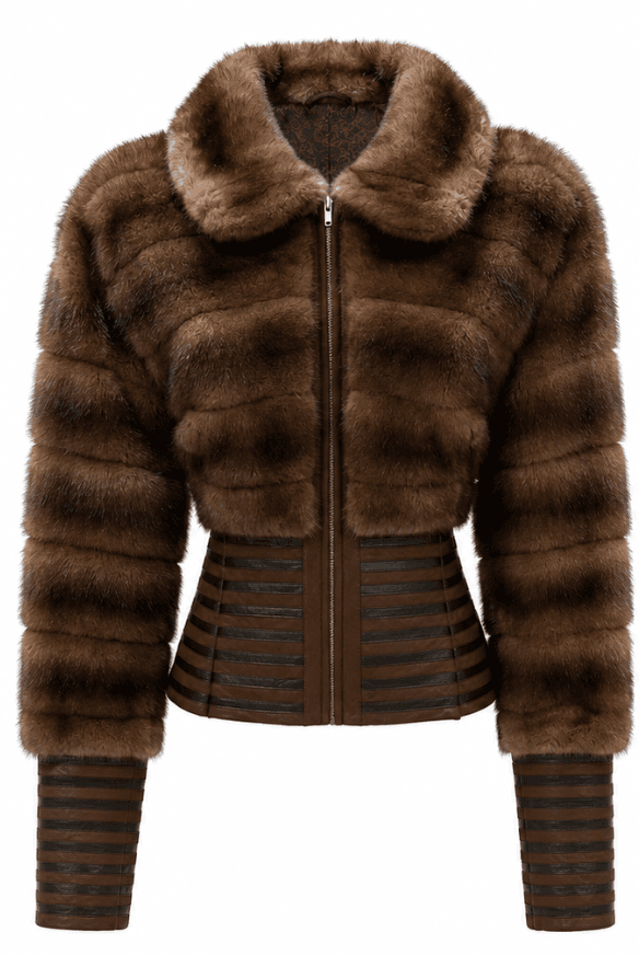 Brown Fur Corset Jacket
