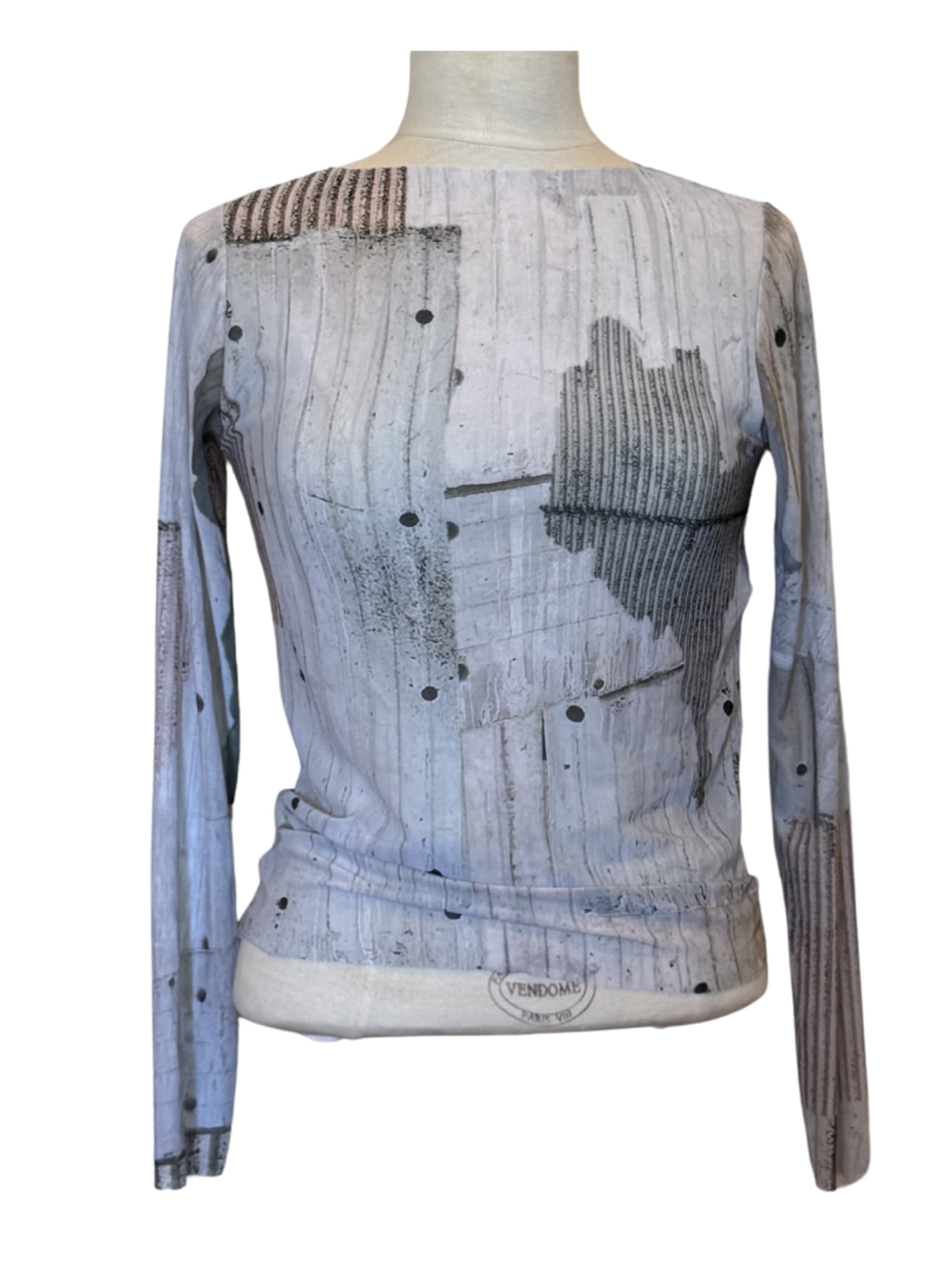 Long Sleeve Mesh Uniform top