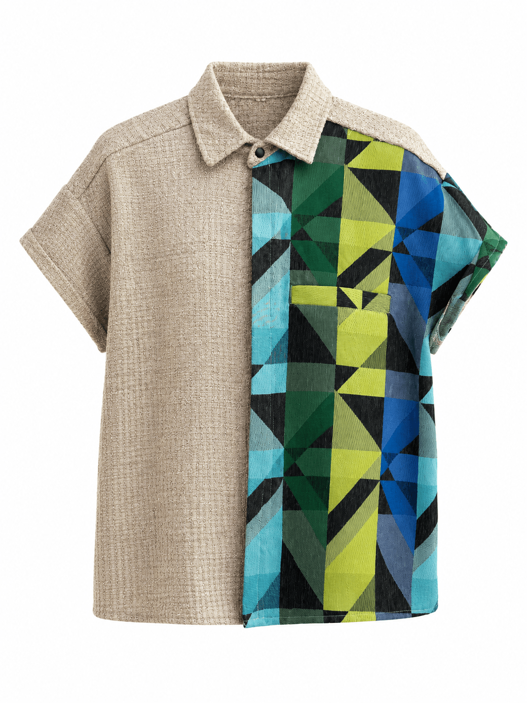 Patchwork Geometric Shirt 