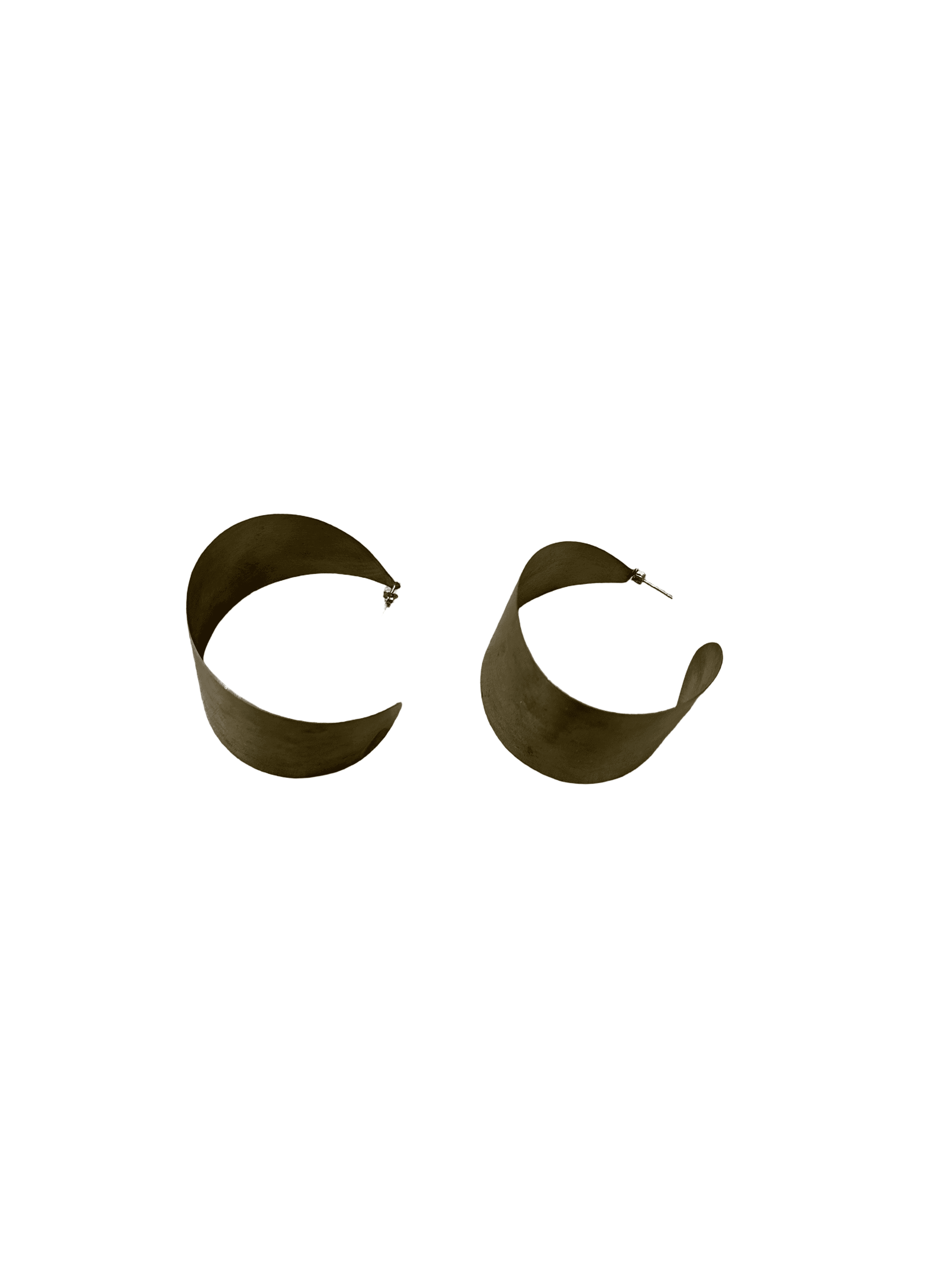 Curved Gold Statement Hoop Earrings