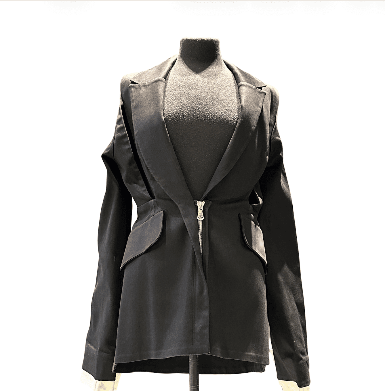 Structured Zip-Front Blazer Dress