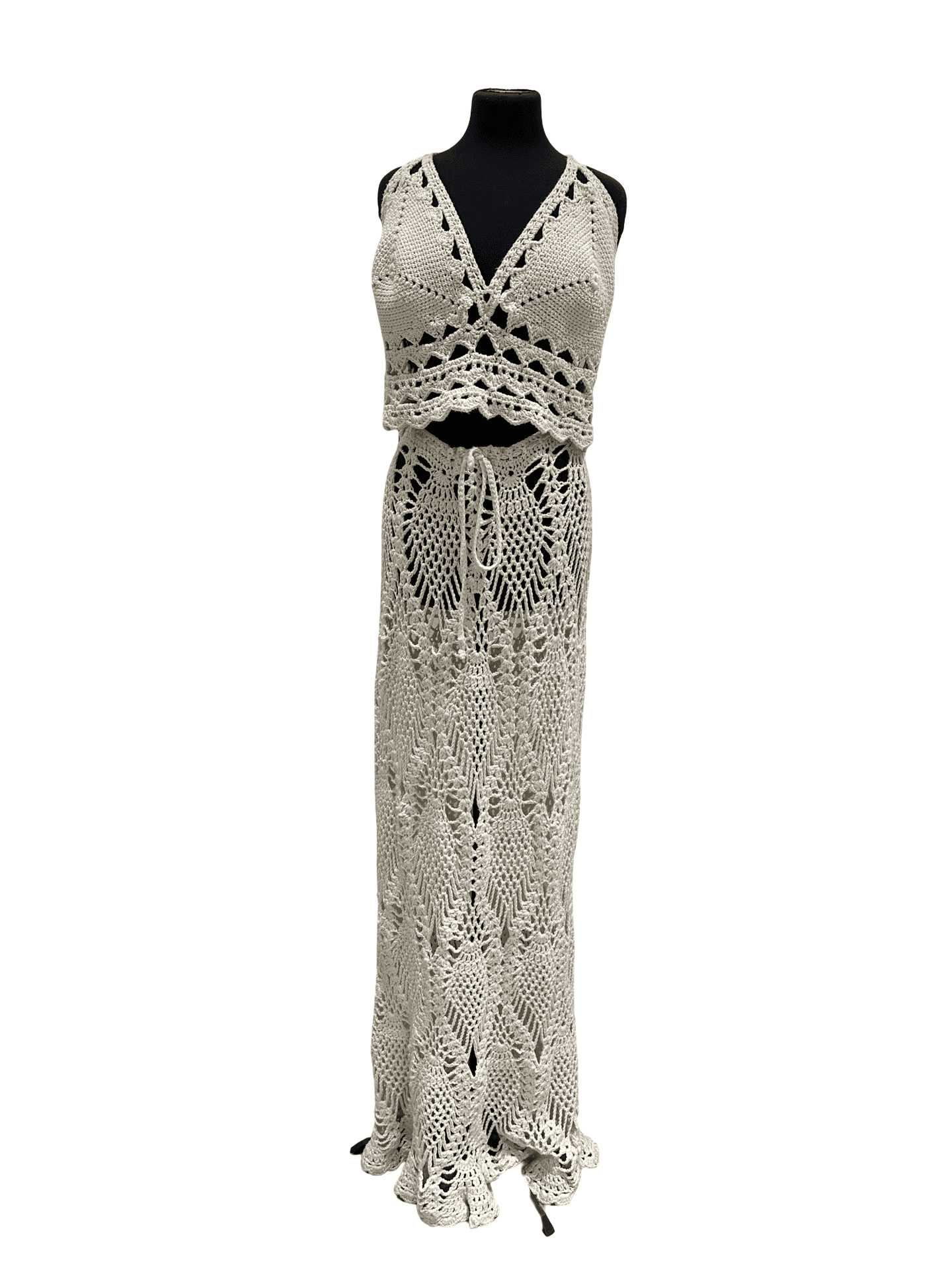 Long Crochet Skirt Set
