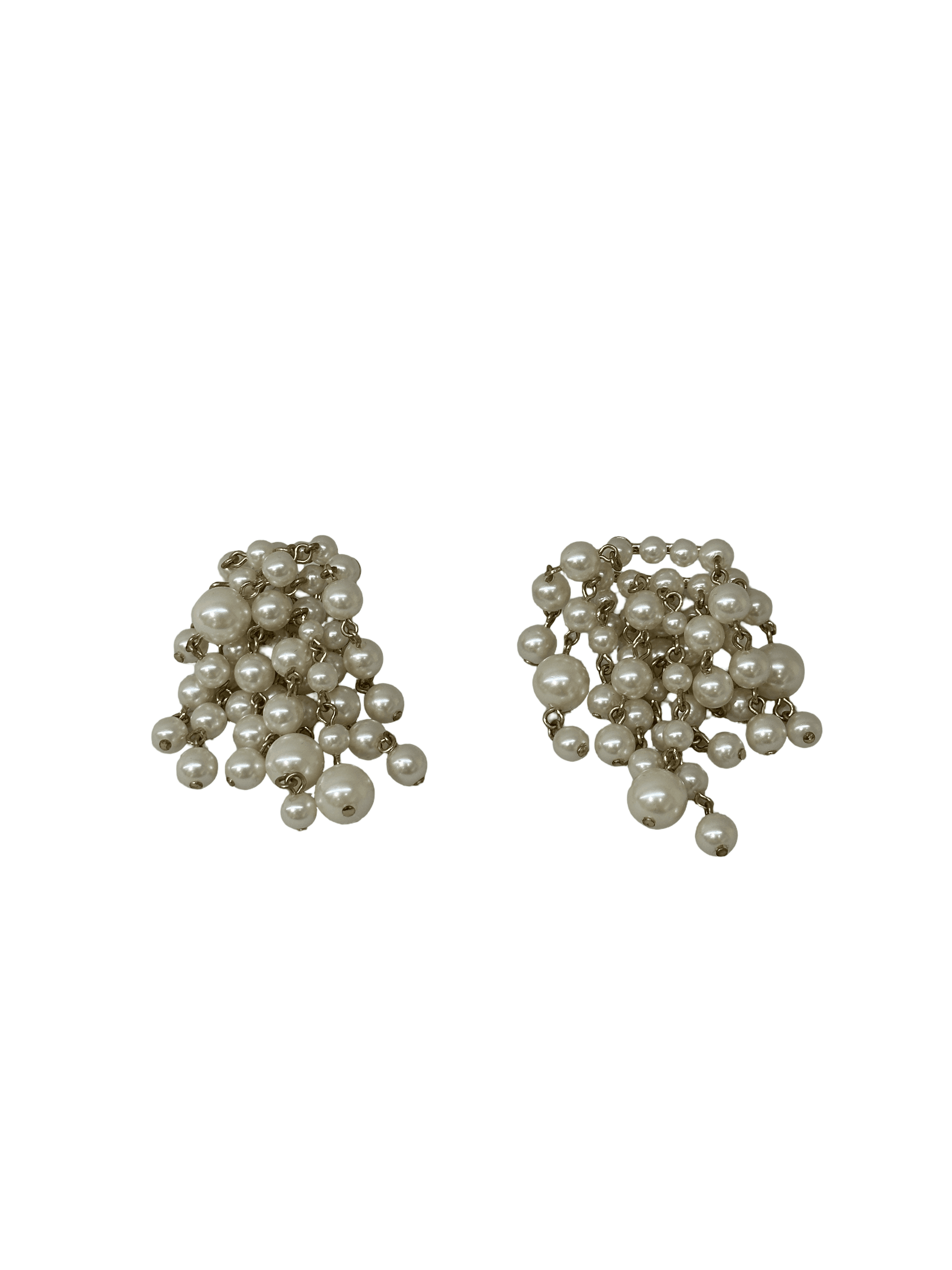 Gold Pearl Cascade Earrings