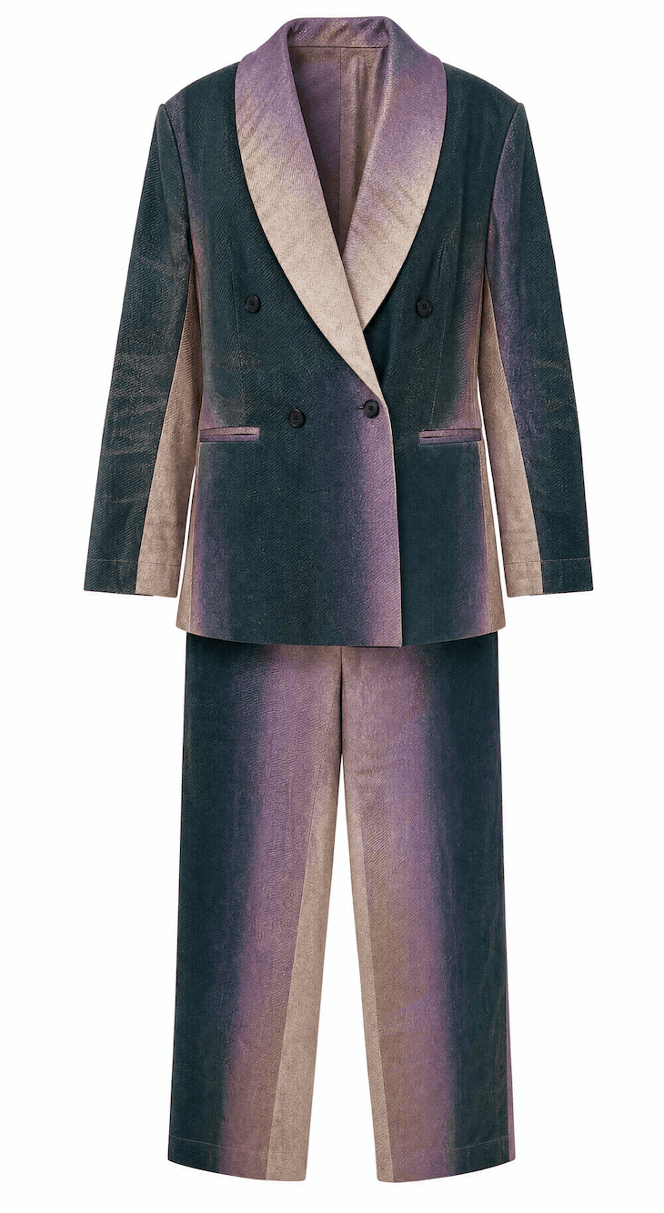 Lavender Forest Green suit set 
