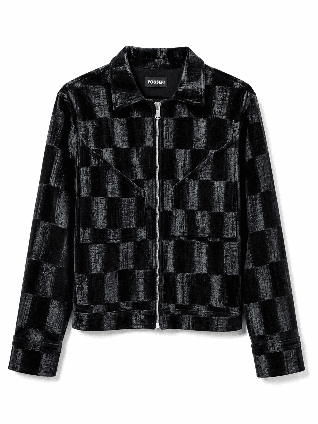 Textured Check Zip Jacket