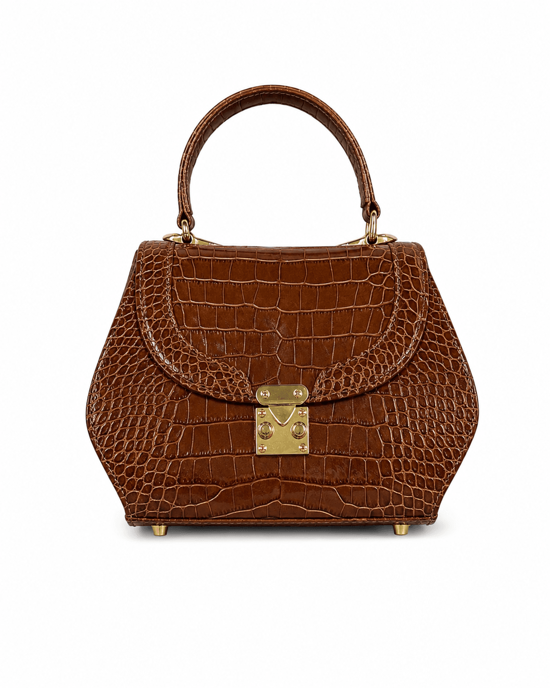 Mini Croc Top Handle Bag
