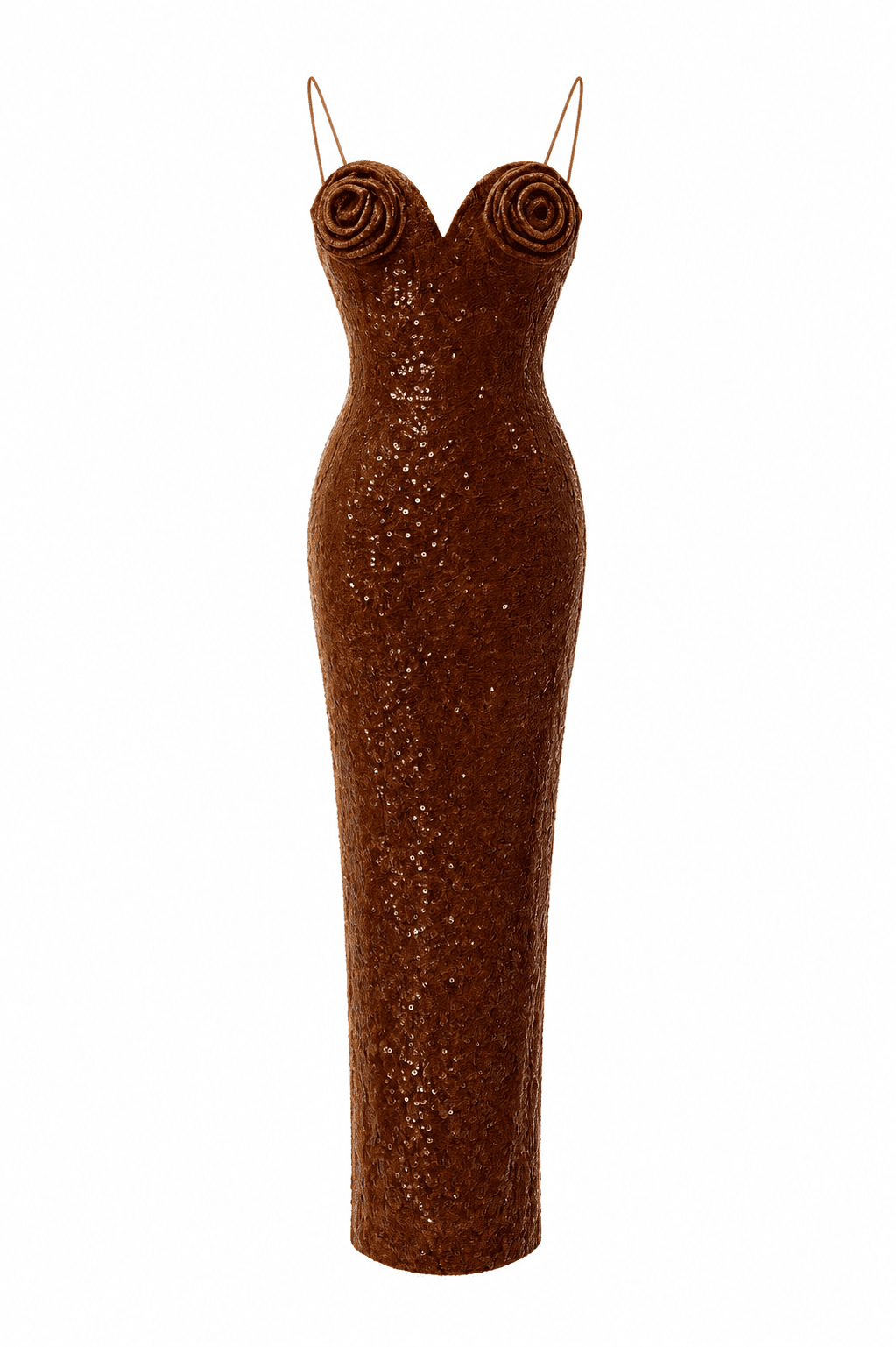 Bronze Sequin Gown 