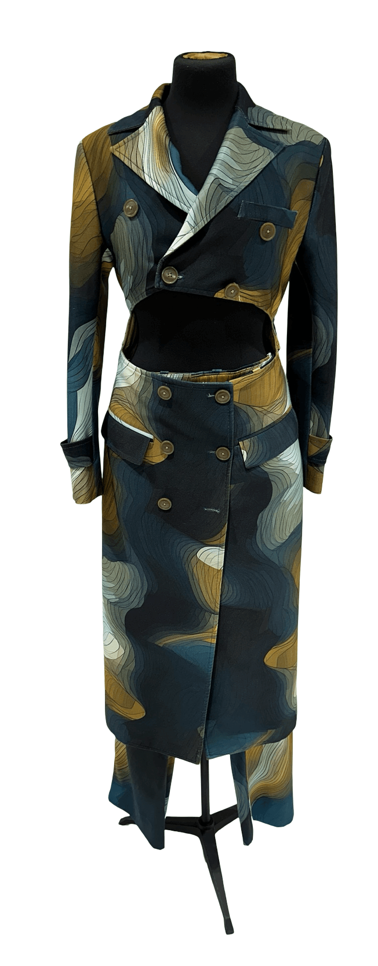 Multicolor trench jacket 
