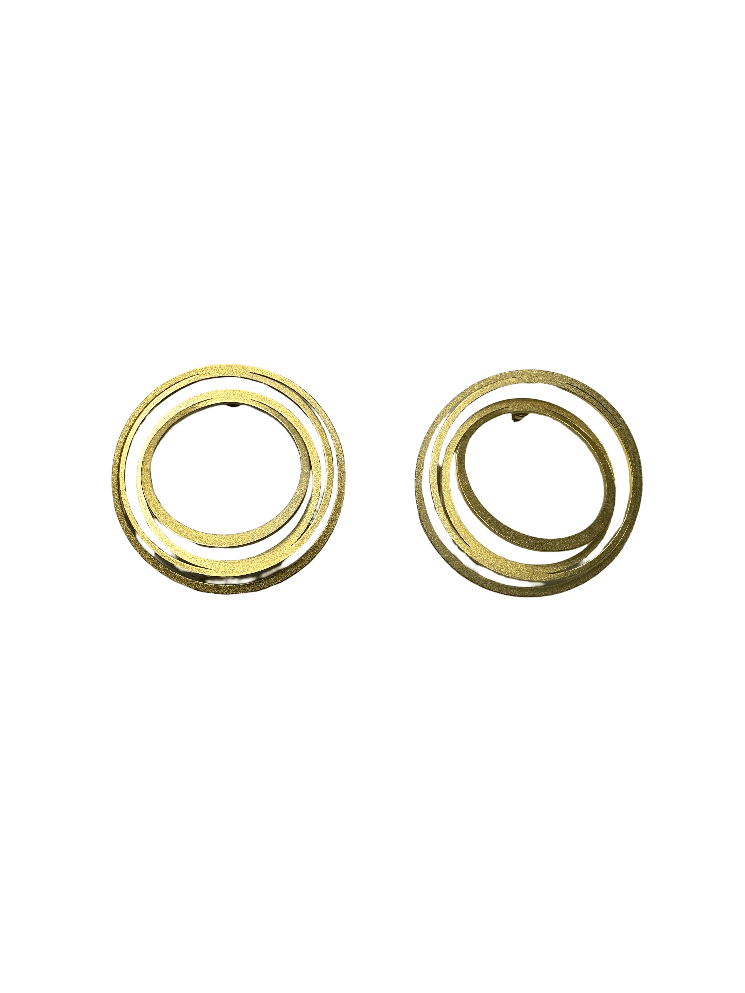 Gold Orbit Stud Earrings