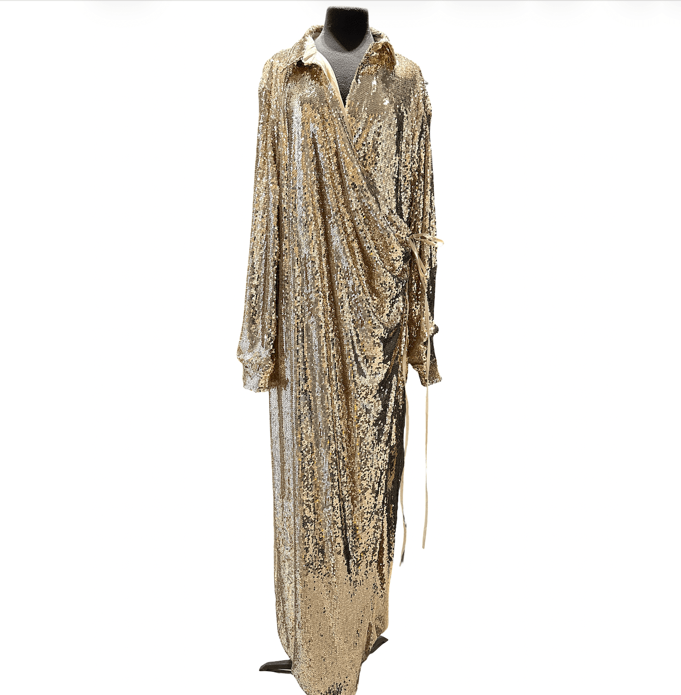Sequined Wrap Evening Robe