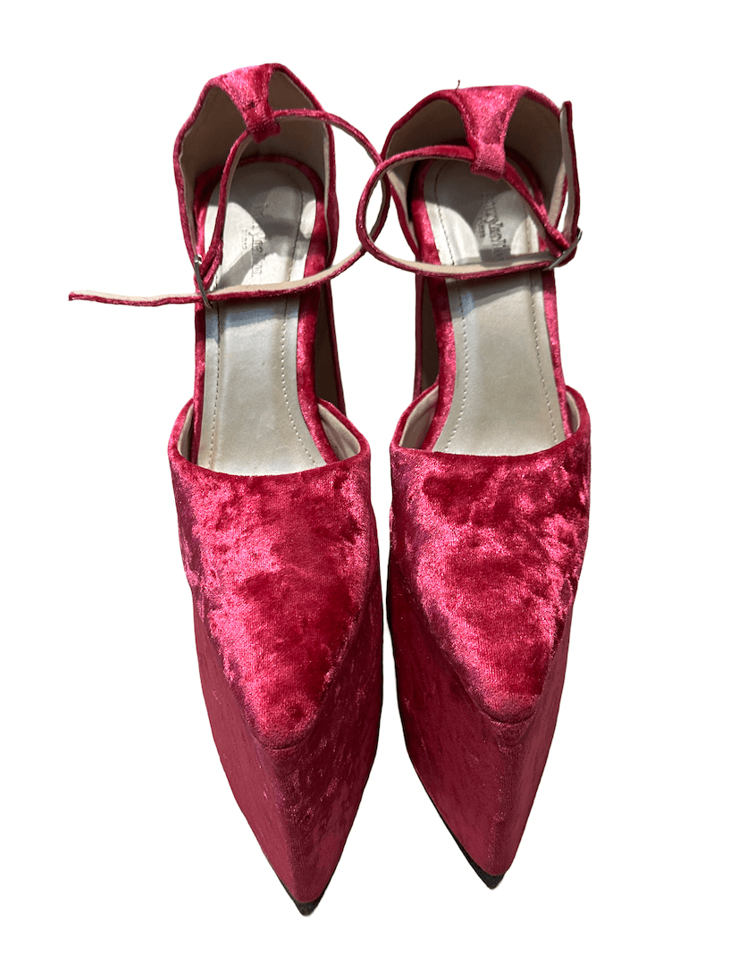 Fuchsia Velvet Pointed Heels
