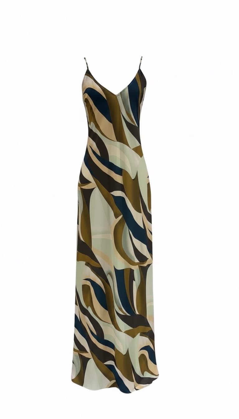 Multicolor Slip Dress 